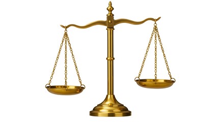 Scales of Justice with white background