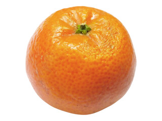 Vibrant single mandarin orange on a clean white background.  Perfect for food blogs, healthy eating concepts, or minimalist designs.  Its bright color and simple composition offer versatility.