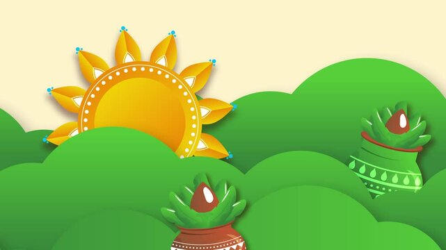 Indian Festival Ugadi Horizontal Animated Banner