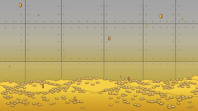 Falling Coin Inside Coin Pool