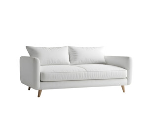 White sofa isolated on a transparent background