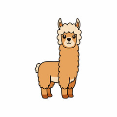 alpaca cartoon vector