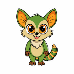 bush baby cartoon vector
