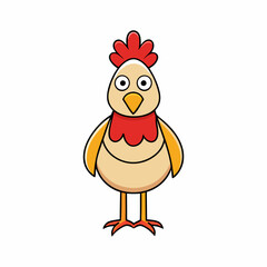 cartoon chicken vector