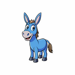 vector illustration of a donkey