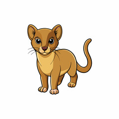 fossa cartoon vector
