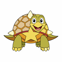 tortoise on white background