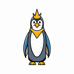 king penguin cartoon vector