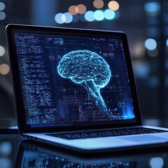 Interactive AI system on laptop