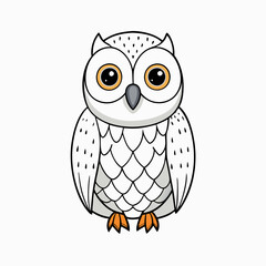 snowy owl on a branch