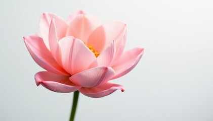 Delicate flower with soft petals on a white background, flowers, isolated