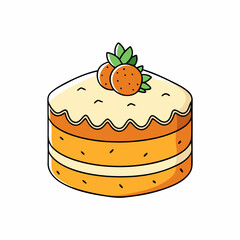 vector illustration of a cake