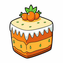 vector illustration of a cake