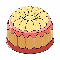 vector illustration of a cake