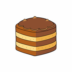 vector illustration of a cake