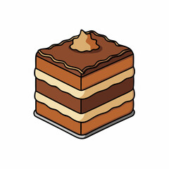 vector illustration of a cake