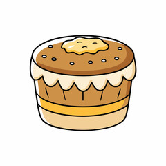 vector illustration of a cake
