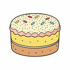 vector illustration of a cake