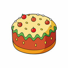 vector illustration of a cake