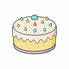 vector illustration of a cake