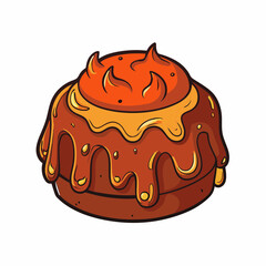 vector illustration of a cake