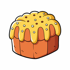 pound cake isolated on white