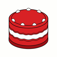 vector illustration of a cake