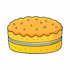 vector illustration of a cake