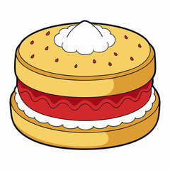 vector illustration of a cake
