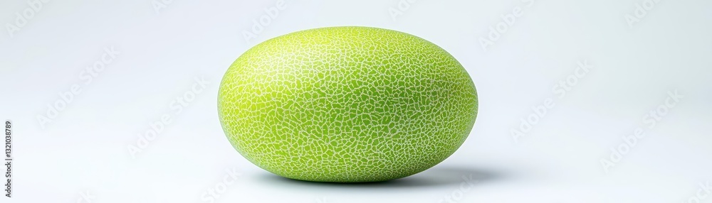 Poster a fresh melon on a simple background showcasing its juicy texture and vibrant colorful appearance