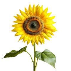 Obraz premium vibrant sunflower with bright yellow petals and dark center, showcasing its natural beauty and freshness. Perfect for adding touch of nature to any design