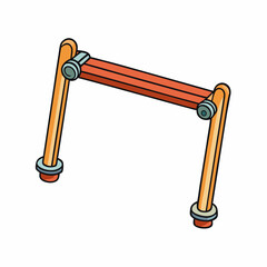 pull up bar isolated on white