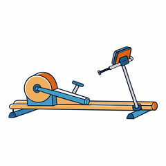 rowing machine on a white background