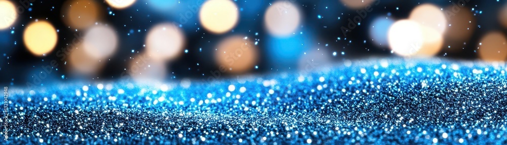 Poster sparkling blue glitter background with shimmering texture perfect for creative designs and festive c