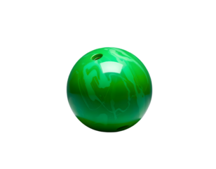 Green bowling ball isolated on transparent background