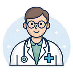Fototapeta premium Doctor Avatar: Free Icon