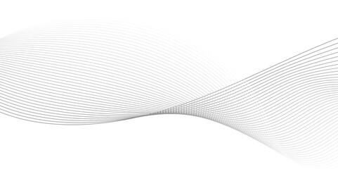 Wave with lines created using blend tool.Vector illustration of wavy lines. Curved wavy line, smooth stripe.
