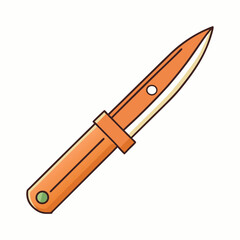 kris knife on white background