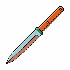 kris knife on white background