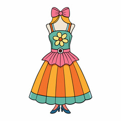 cartoon princess dress