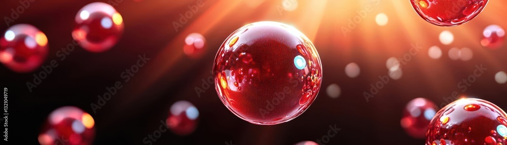 Aufkleber a scientific representation of a bunch of red blood cells displaying their unique shape and function