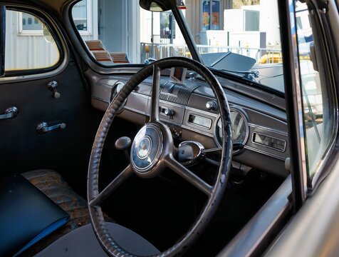 Vintage 1938 Packard car interior