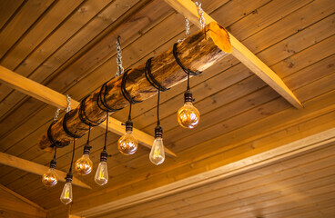 Rustic Log Chandelier