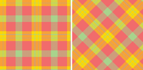 Spring Seamless Madras Plaid featuring Iridescent Sunflower Yellow and Light Mint Green Textile Design
