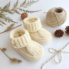 knitting yarn and knitting needles