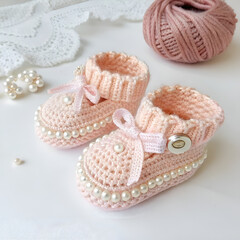 baby shoes on a white background
