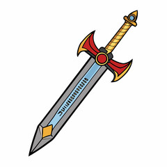 sword isolated on white