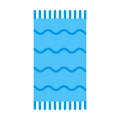 Beach towel flat icon