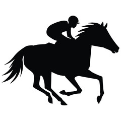 Horse Racing vector illustration, Equestrian design, horseman clipart Design
