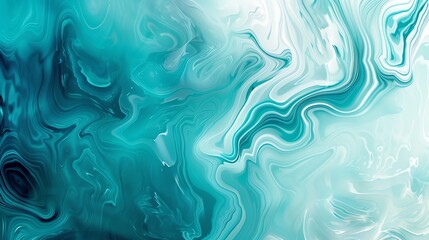 Fototapeta premium Abstract liquid marbling background in blue and white.